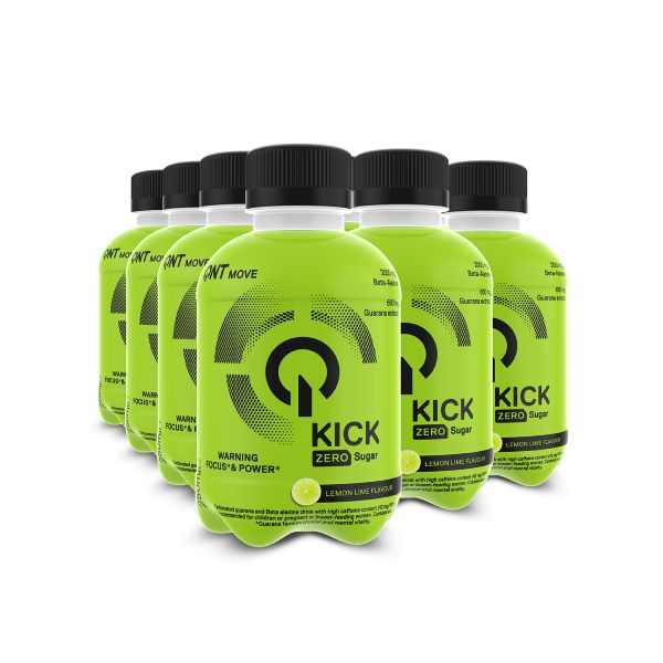 QNT Move Kick Pre Workout Zero Sugar Συμπλήρωμα Διατροφής Χωρίς Ζάχαρη για Έκρηξη Ενέργειας με Γεύση Lemon-Lime 250 ml