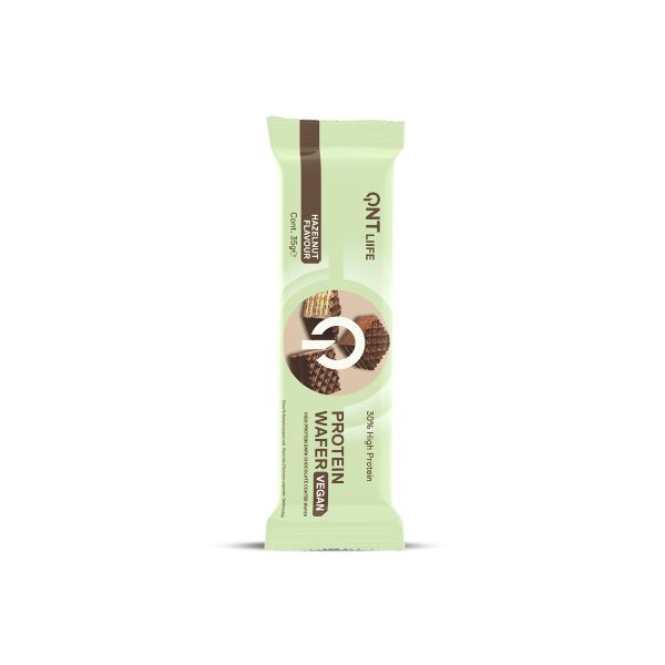 QNT Liife Vegan Protein Wafer 30% Γκοφρέτα Πρωτεΐνης με Γεύση Hazelnut 35 gr