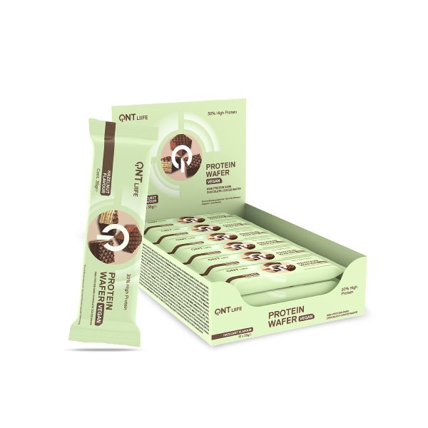 QNT Liife Vegan Protein Wafer 30% Γκοφρέτα Πρωτεΐνης με Γεύση Hazelnut 35 gr