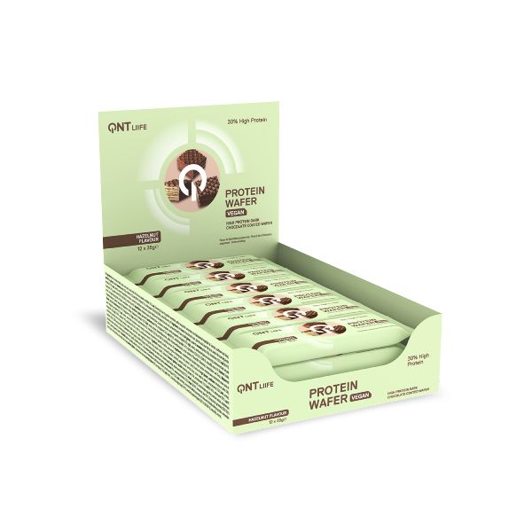 QNT Liife Vegan Protein Wafer 30% Γκοφρέτα Πρωτεΐνης με Γεύση Hazelnut 35 gr