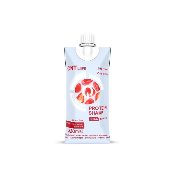 QNT Liife Protein Shake BCAA 5000 mg Ρόφημα Πρωτεΐνης με Γεύση Strawberry 330 ml