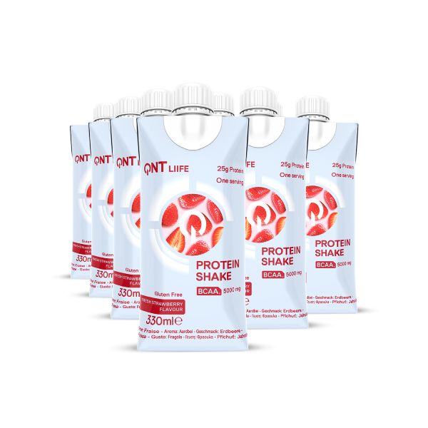 QNT Liife Protein Shake BCAA 5000 mg Ρόφημα Πρωτεΐνης με Γεύση Strawberry 330 ml