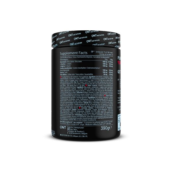 QNT Metapure Pre-workout Overdrive Συμπλήρωμα Διατροφής για Συγκέντρωση και Δύναμη με Γεύση Raspberry Killer 390 gr