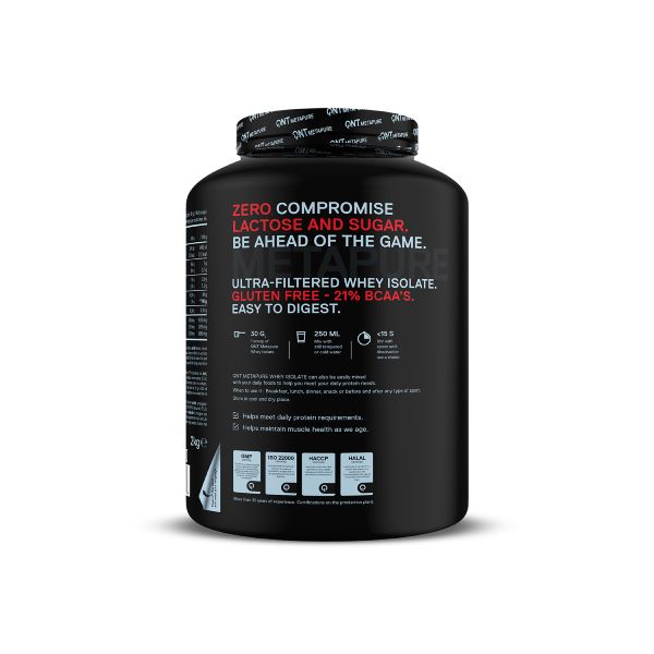 QNT Metapure Whey Isolate Zero Απομονωμένη Πρωτεΐνη Ορού Γάλακτος με Γεύση Raspberry 2 kg