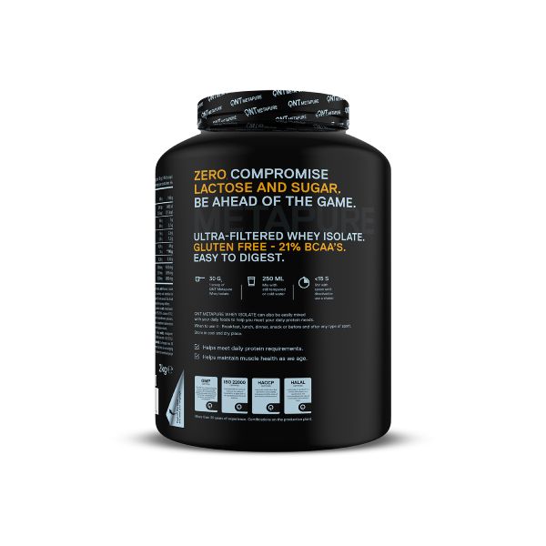 QNT Metapure Whey Isolate Zero Απομονωμένη Πρωτεΐνη Ορού Γάλακτος με Γεύση Mango 2 kg