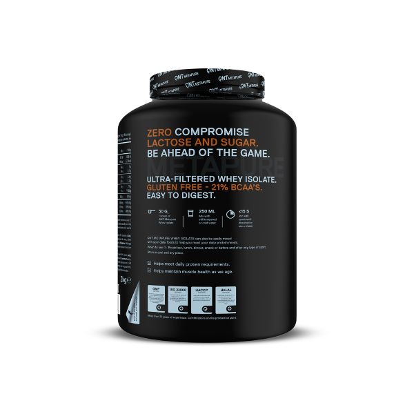 QNT Metapure Whey Isolate Zero Απομονωμένη Πρωτεΐνη Ορού Γάλακτος με Γεύση Chocolate Hazelnut 2 kg