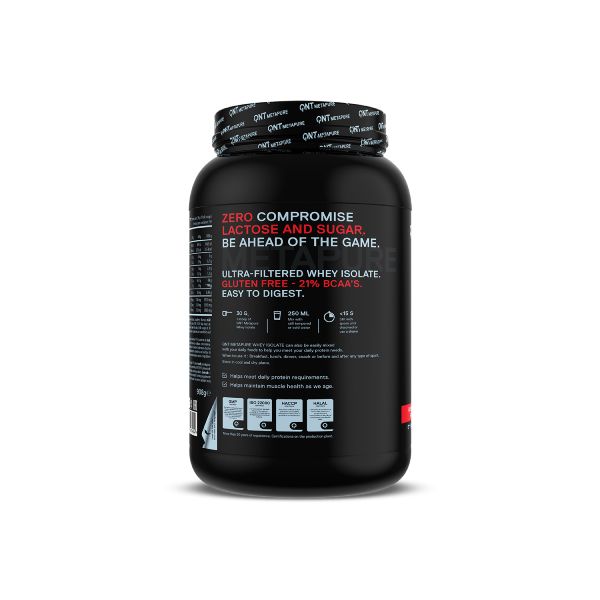QNT Metapure Whey Isolate Zero Απομονωμένη Πρωτεΐνη Ορού Γάλακτος με Γεύση Raspberry 908 gr