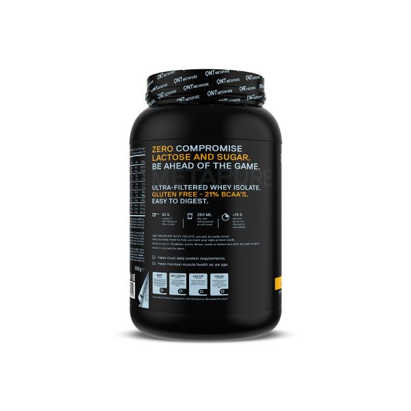 QNT Metapure Whey Isolate Zero Απομονωμένη Πρωτεΐνη Ορού Γάλακτος με Γεύση Mango 908 gr
