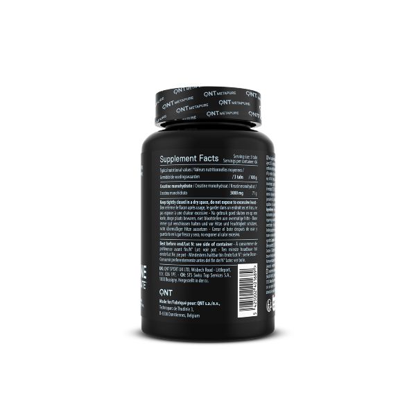 QNT Metapure Creatine Monohydrate 3000 mg Μονοϋδρική Κρεατίνη για Αύξηση Σωματικής Απόδοσης 200 Ταμπλέτες