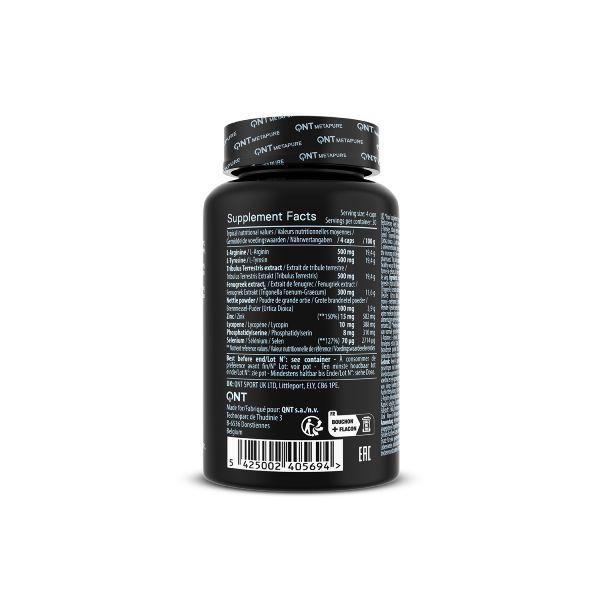 QNT Metapure Testek Male Exclusive Testosterone Support Ενισχυτής Τεστοστερόνης για Σεξουαλική και Αθλητική Απόδοση 120 Κάψουλες