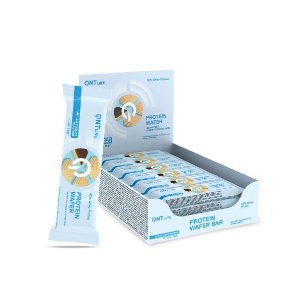 QNT Liife Protein Wafer 32% Γκοφρέτα Πρωτεΐνης με Γεύση Vanilla Yoghurt 35 gr