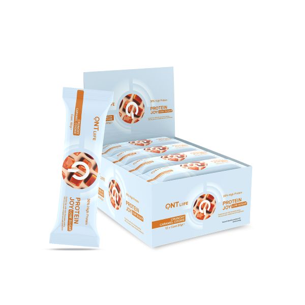 QNT Liife Protein Joy 38% Μπάρα Πρωτεΐνης με Γεύση Crunchy Caramel Cookie 60 gr