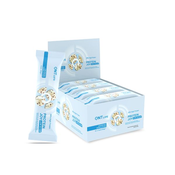 QNT Liife Protein Joy 38% Μπάρα Πρωτεΐνης με Γεύση Crunchy Vanilla Ice 60 gr