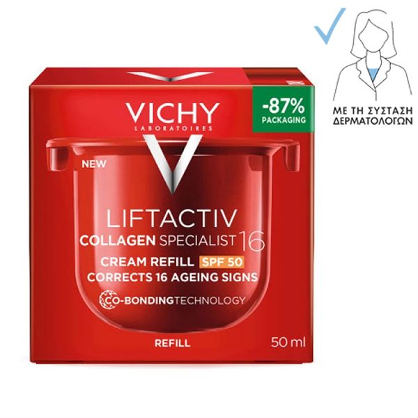 Vichy Liftactiv Collagen Specialist 16 Αντιγηραντική Κρέμα Ημέρας Spf50 Refill 50 ml