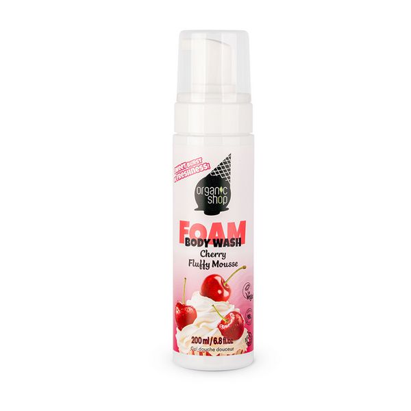 Organic Shop Ice Cream Cherry Fluffy Mousse Αφρόλουτρο σε Μορφή Αφρού 200 ml