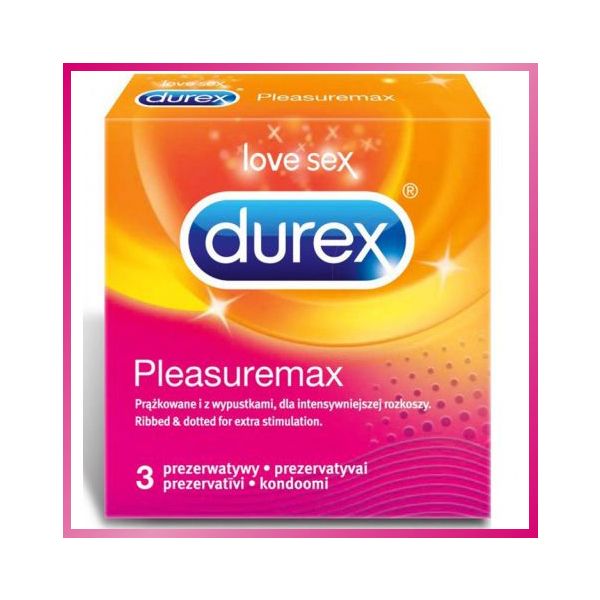 Durex Pleasure Max Προφυλακτικά με Ραβδώσεις & Κουκίδες 3 τμχ