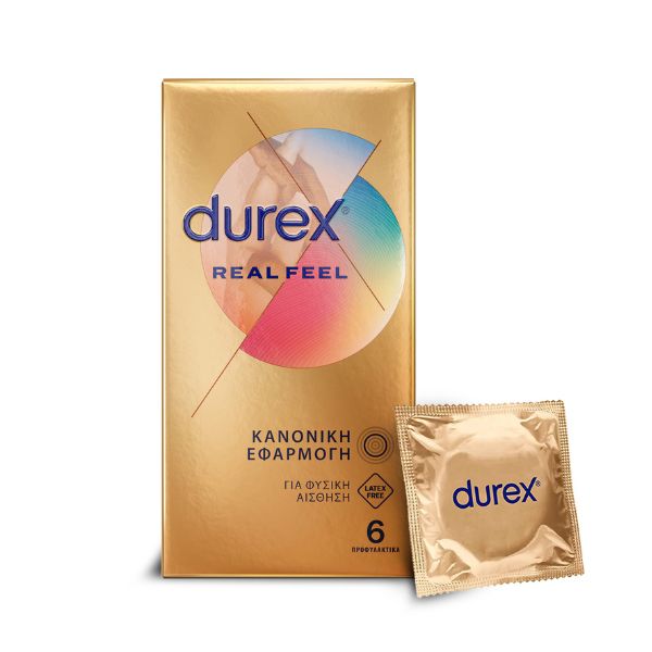 Durex Real Feel Προφυλακτικά με Φυσική Αίσθηση Δέρματος 6 τμχ