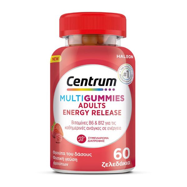 Centrum Adults Multi Gummies Energy Release 60 ζελεδάκια Centrum Adults Multi Gummies Energy Release 60 ζελεδάκια