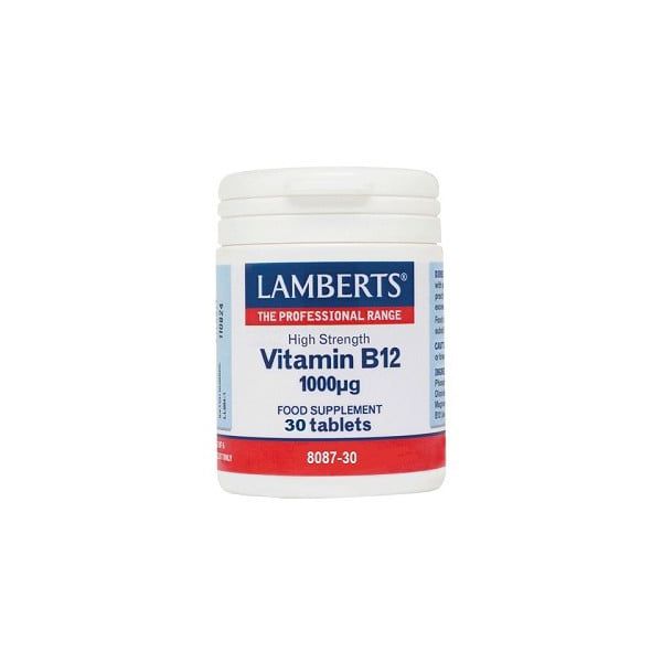 Lamberts Vitamin B12 1000μg Συμπλήρωμα Διατροφής Βιταμίνης B12 30 ταμπλέτες