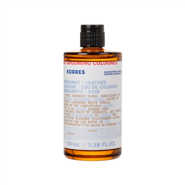 Korres Athenian Grooming Bergamot & Leather Eau de Cologne 100 ml Korres Athenian Grooming Bergamot & Leather Eau de Cologne 100 ml