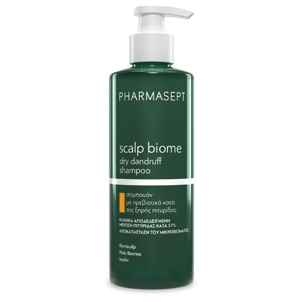 Pharmasept Scalp Biome Dry Dandruff Shampoo Σαμπουάν με Πρεβιοτικά κατά της Ξηρής Πιτυρίδας 400 ml