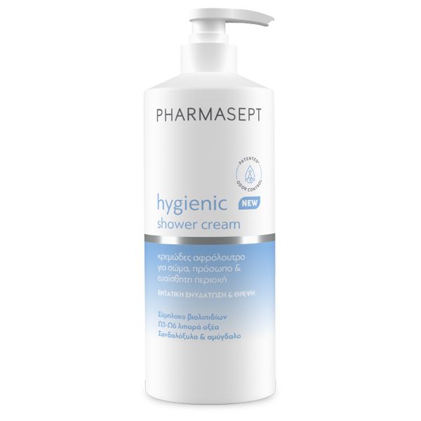 Pharmasept Hygienic Shower Cream Κρεμώδες Αφρόλουτρο για Σώμα, Πρόσωπο και Ευαίσθητη Περιοχή 500 ml