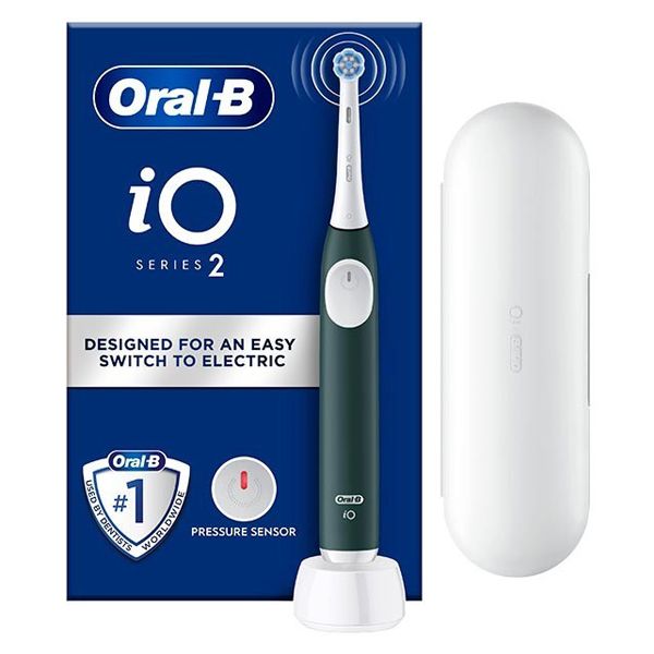 Oral-B iO Series 2 Hλεκτρική Επαναφορτιζόμενη Οδοντόβουρτσα με Θήκη Ταξιδιού Πράσινη