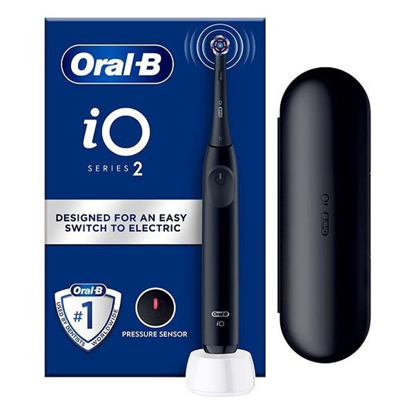 Oral-B iO Series 2 Hλεκτρική Επαναφορτιζόμενη Οδοντόβουρτσα με Θήκη Ταξιδιού Μαύρη