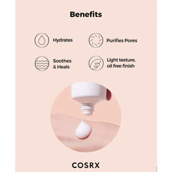 Korean COSRX Soothing Moisturizer Λεπτόρρευστη Ενυδατική Κρέμα για Ακνεϊκές Επιδερμίδες 80 ml