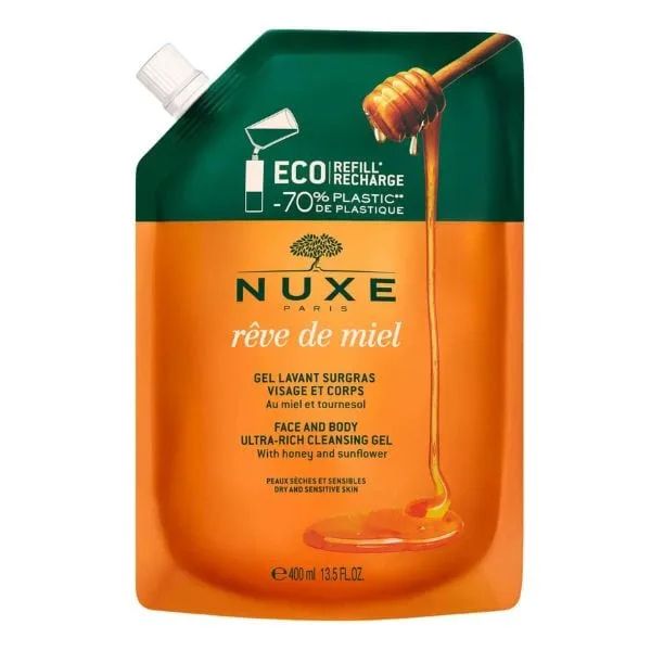 Nuxe Reve De Miel Gel Καθαρισμού Refill 400ml