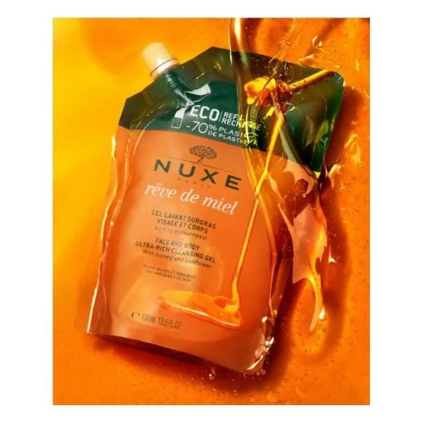 Nuxe Reve De Miel Gel Lavant Τζελ Καθαρισμού Προσώπου, Σώματος Refill 400 ml