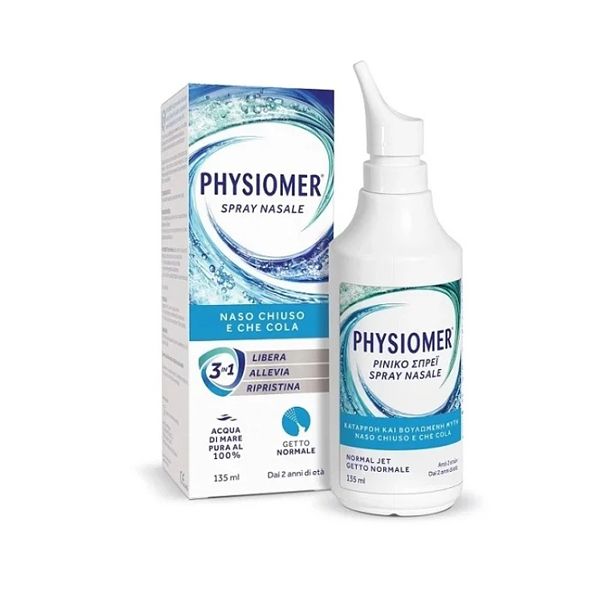 Physiomer Nasal Spray Normal Jet Ρινικό Αποσυμφορητικό με Θαλασσινό Νερό 135 ml