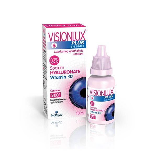 Visionlux Plus Οφθαλμικό Λιπαντικό Διάλυμα 0,3% Υαλουρονικό Νάτριο 10 ml