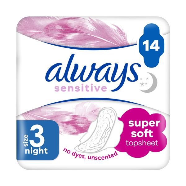 Always Ultra Sensitive Night Σερβιέτες No3 14 τμχ