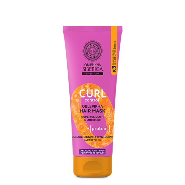Natura Siberica Oblepikha Μάσκα για Μπούκλες με Ιπποφαές & Πρωτεΐνη Σίτου 200 ml