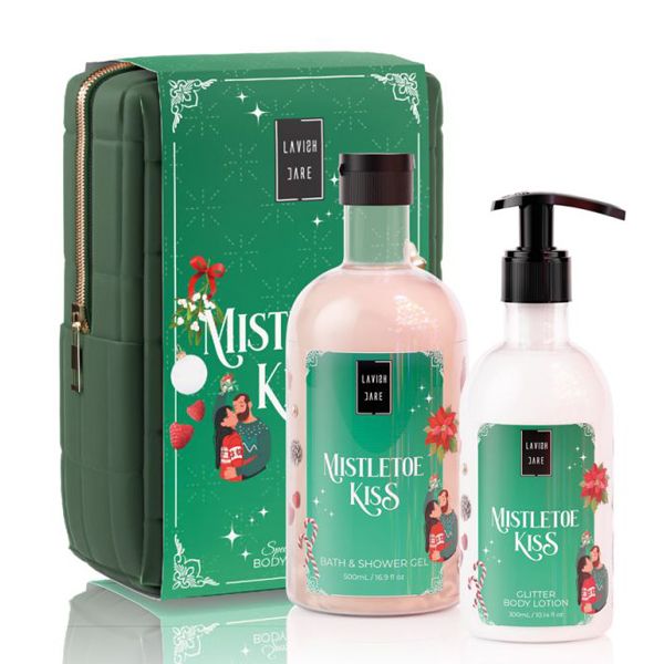 Lavish Care Mistletoe Kiss Christmas Set με Bath & Shower Gel 500 ml & Glitter Body Lotion 300 ml