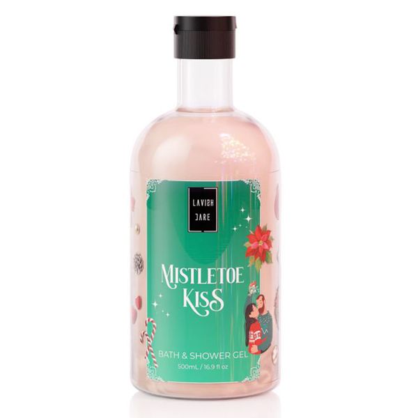 Lavish Care Mistletoe Kiss Christmas Set με Bath & Shower Gel 500 ml & Glitter Body Lotion 300 ml