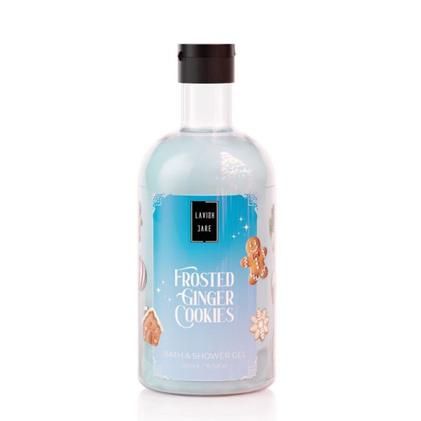 Lavish Care Frosted Ginger Cookies Christmas Set με Bath & Shower Gel 500 ml & Glitter Body Lotion 300 ml