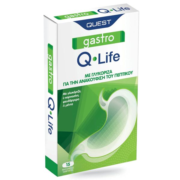 Quest Gastro Q-Life με Γλυκόριζα για την Ανακούφιση του Πεπτικού 15 tabs