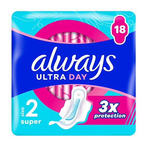 Always Value Pack Ultra Day Super Σερβιέτες No2 18 τμχ