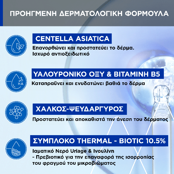 Uriage Cica Daily Repairing Gel-Cream Προσώπου Ενυδάτωσης & Προστασίας 40 ml