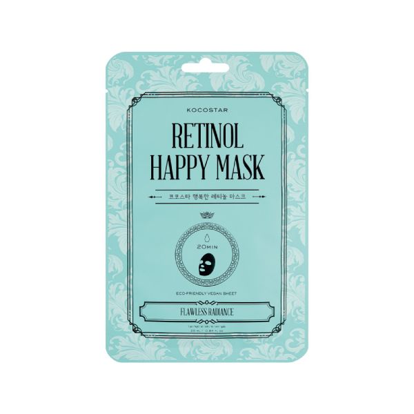 Kocostar Retinol Happy Mask Sheet Μάσκα Προσώπου με Ρετινόλη για Λεία, Λαμπερή Επιδερμίδα 1 τμχ