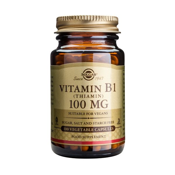 Solgar Vitamin B1 (Thiamin) 100mg Βιταμίνες 100 Veg Caps