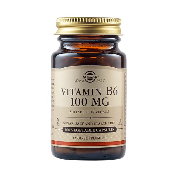 Solgar B6 100mg 100 φυτικές κάψουλες