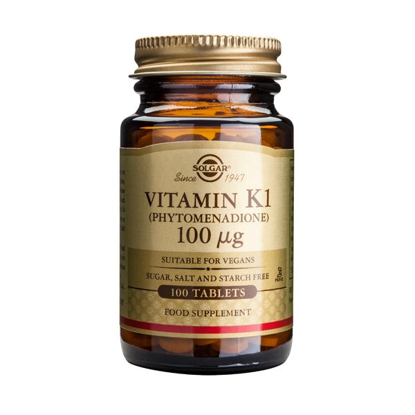 Solgar Vitamin K1 (Phytomenadione) 100mcg Βιταμίνες 100 Tabs