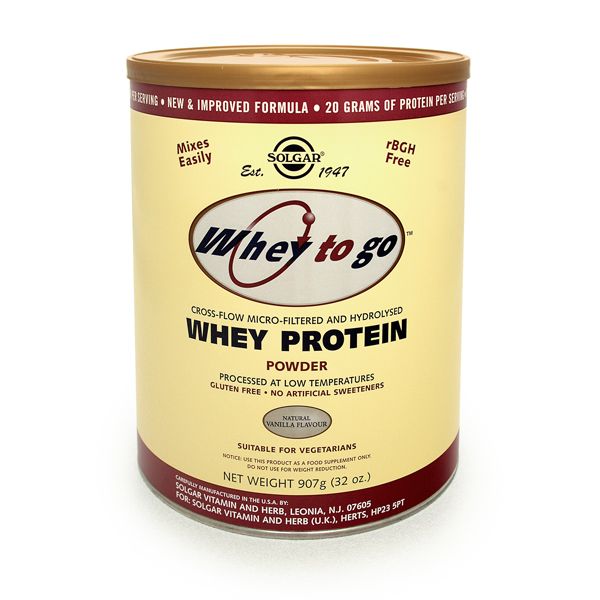 Solgar Whey To Go Whey Protein Powder Vanilla Πρωτεΐνες 907g