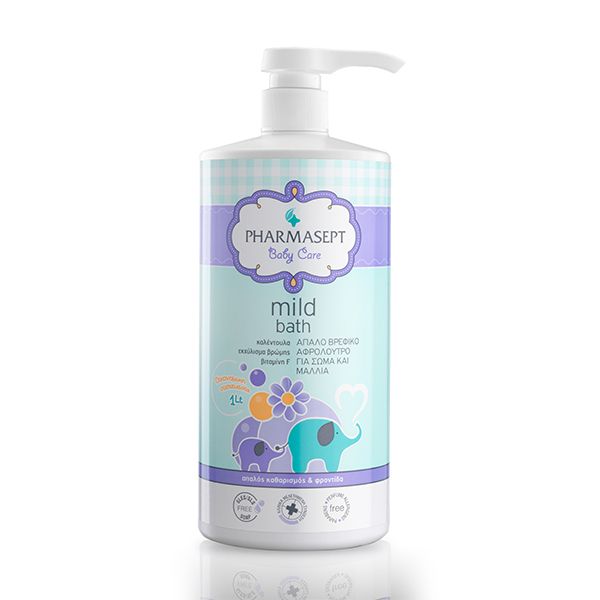 Pharmasept Baby Care Mild Bath Απαλό Βρεφικό Αφρόλουτρο Για Σώμα & Μαλλιά 1000ml