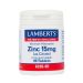 Lamberts Zinc 15mg (As Citrate) Συμπλήρωμα Διατροφής 90 Ταμπλέτες