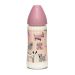 Suavinex Good Dog Pink Πλαστικό Μπιμπερό με Θηλή Σιλικόνης Μεγάλης Ροής 4m+ 360 ml